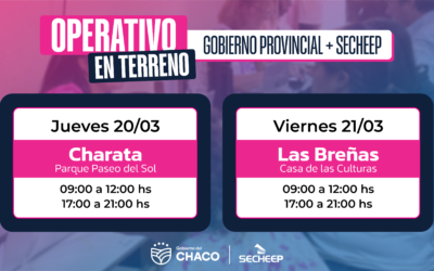 El Gobierno Provincial, a través de Secheep, atenderá consultas de vecinos en Charata y Las Breñas