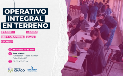 Este miércoles 30, el operativo integral en terreno llega a Tres Isletas