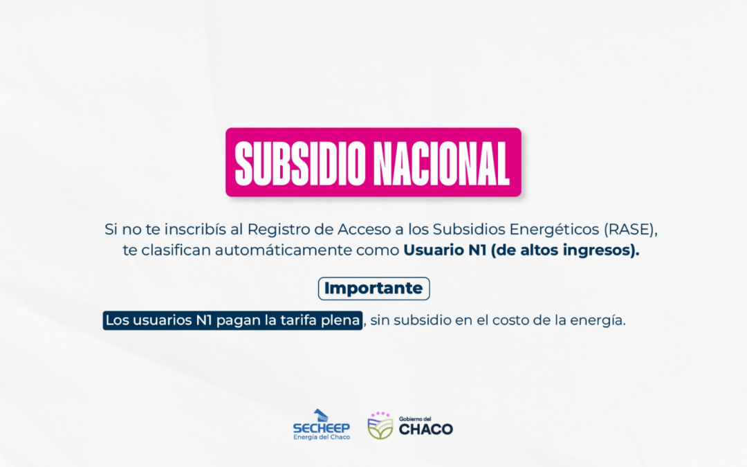 Más de 90.000 hogares chaqueños pueden acceder a descuentos en sus facturas de luz