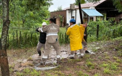 Intenso trabajo tras el temporal que dañó la infraestructura eléctrica